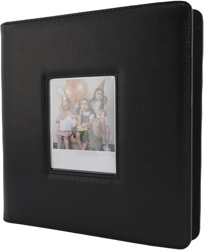 ASIXXSIX PU Leather Photo Photo Book for Wide 300 400 90x110mm Photos ، 36 Pages يحتفظ 288 صورة ، للتخزين في الذاكرة (أسود) in Saudi Arabia
