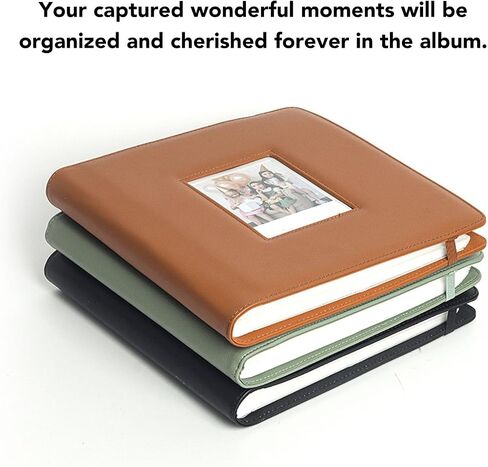 ASIXXSIX PU Leather Photo Photo Book for Wide 300 400 90x110mm Photos ، 36 Pages يحتفظ 288 صورة ، للتخزين في الذاكرة (أسود) in Saudi Arabia