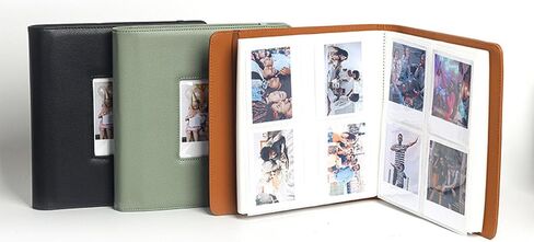 ASIXXSIX PU Leather Photo Photo Book for Wide 300 400 90x110mm Photos ، 36 Pages يحتفظ 288 صورة ، للتخزين في الذاكرة (أسود) in Saudi Arabia