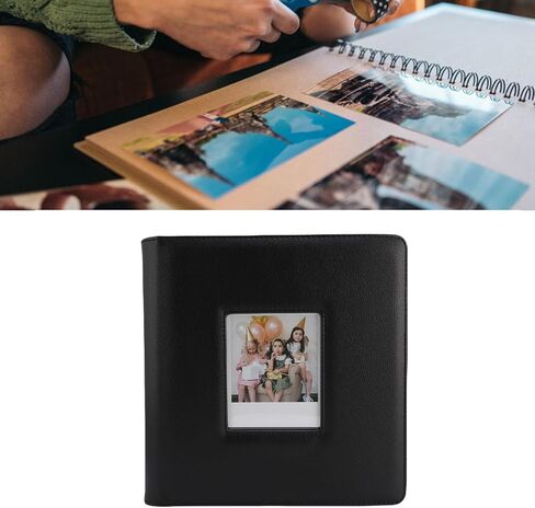 ASIXXSIX PU Leather Photo Photo Book for Wide 300 400 90x110mm Photos ، 36 Pages يحتفظ 288 صورة ، للتخزين في الذاكرة (أسود) in Saudi Arabia