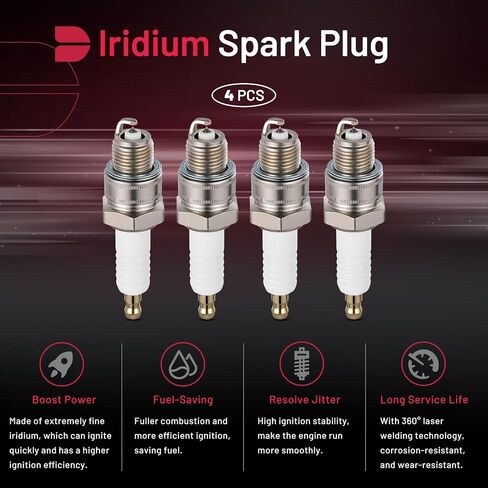 BDFHYK 1134 universal Spark Plugs Compatible with Yamaha Tohatsu Mariner 2-Stroke Outboard Engines Replacement for BR8HS-10 Set of 6 in Saudi Arabia