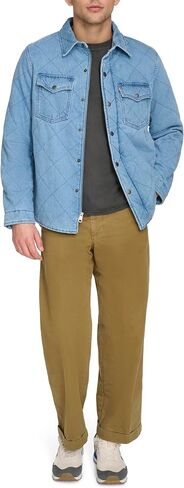 Levi's Men's Diamond Quilted Denim Shacket in Saudi Arabia
