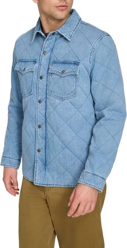 Levi's Men's Diamond Quilted Denim Shacket in Saudi Arabia