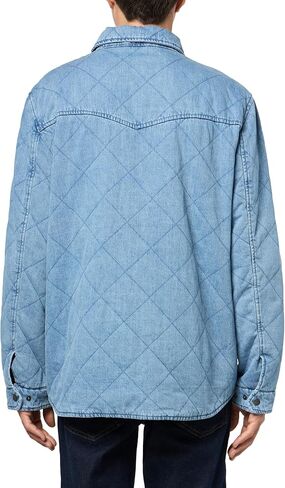 Levi's Men's Diamond Quilted Denim Shacket in Saudi Arabia