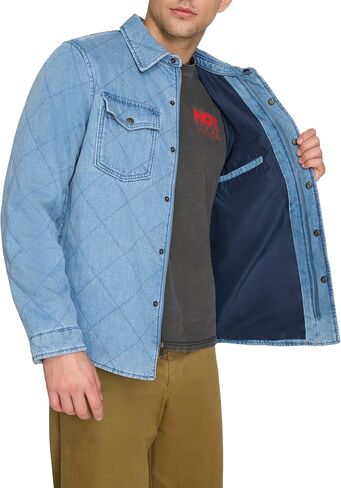 Levi's Men's Diamond Quilted Denim Shacket in Saudi Arabia