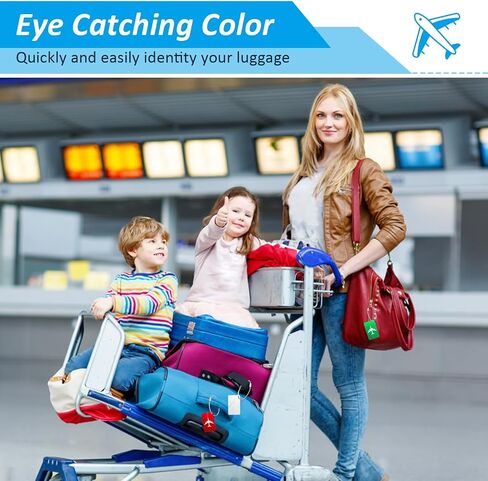 Luggage Tags for Suitcases Aluminum 6 Pack with Stainless Steel Loop, Suitcase Tags with Name ID Card Perfect to Quickly Spot Travel Essentials Backpacks Bags Baggage in Saudi Arabia