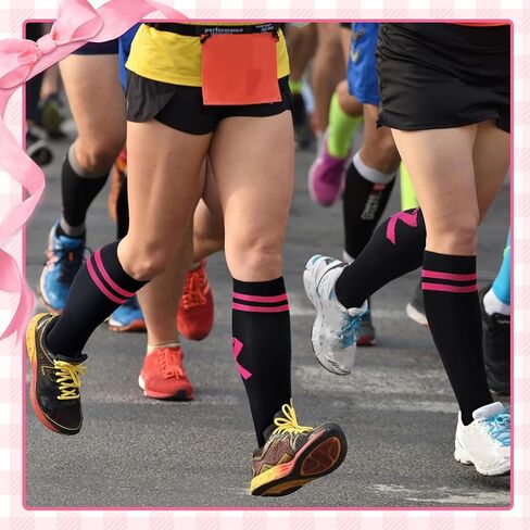 Funtery 12 زوج زوج التوعية بسرطان الثدي جوارب النساء الوردي الشريط كرة القدم بالجوارب لكرة القدم لكرة القدم لكرة القدم لكرة القدم لكرة القدم in Kuwait