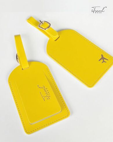 Luggage Tags for Suitcases, PU Leather Travel Tags for Luggage.(Black) in Saudi Arabia