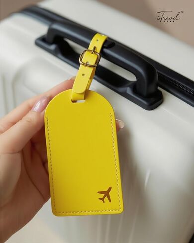 Luggage Tags for Suitcases, PU Leather Travel Tags for Luggage.(Black) in Saudi Arabia