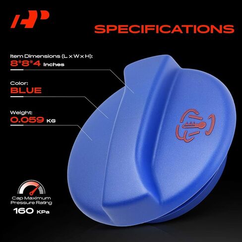 A-Premium Soolant Resident Reservoir Cap Cap متوافق مع فولكس واجن جيتا 1990-1999 ، Passat 1990-1997 ، Golf 1989-1999 ، Cabrio 1995-2002 ، Corrado 1990-1995 ، Eurovan 1992-1997/1999-2003 in Kuwait