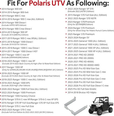 Javik 5257827 Battery Sbracket Hold for Polaris General 1000 XP 4 2016-2025 Ranger 1000 900 800 570 Pro XD 2014-2025 Pro in Saudi Arabia