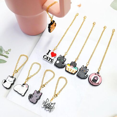 Charm Accessories for Stanley Cup 10 PCS Cute Handle Charm for Tumbler Gifts for Women in Saudi Arabia