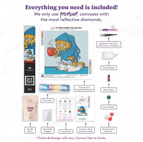 مجموعة طلاء ألماس لزينة عيد الميلاد من DIAMOND ART CLUB، حرف يدوية ممتعة للبالغين، قماش فني ماسي دائري للمبتدئين، 9 بوصة × 9 بوصة (22.8 سم × 22.8 سم) in Kuwait