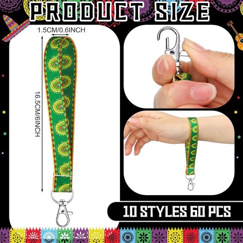 Sureio 60 Pcs Hispanic Heritage Month Lanyard Keychains Gifts Bulk National Latin American Party Favors National Hispanic Heritage Month Decorations Party Supplies in Saudi Arabia
