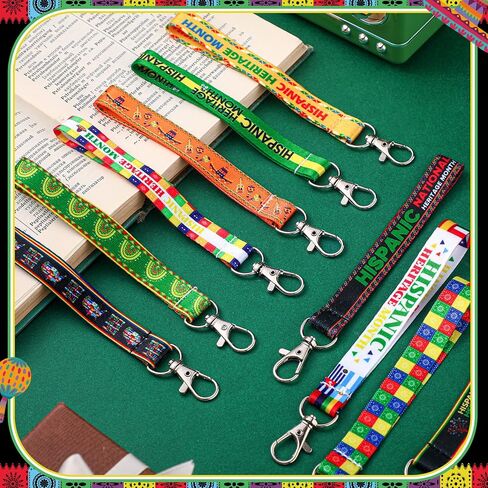 Sureio 60 Pcs Hispanic Heritage Month Lanyard Keychains Gifts Bulk National Latin American Party Favors National Hispanic Heritage Month Decorations Party Supplies in Saudi Arabia