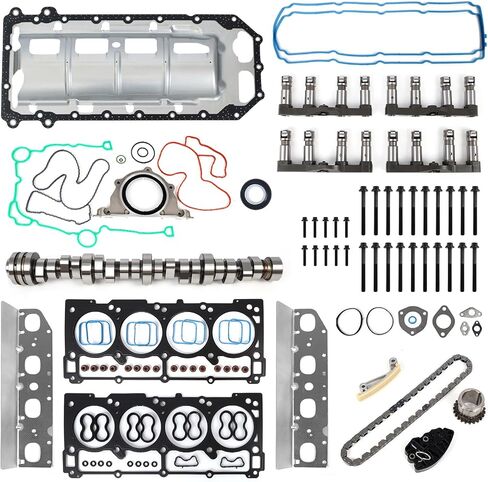5.7 Hemi Camshaft and MDS Lifters Kit w/Head Gaskets & Timing Chain for 2009-2015 Dodge Charger Challenger Durango, Chrysler 300, Jeep Grand Cherokee 5.7L V8 53022372AA in Saudi Arabia