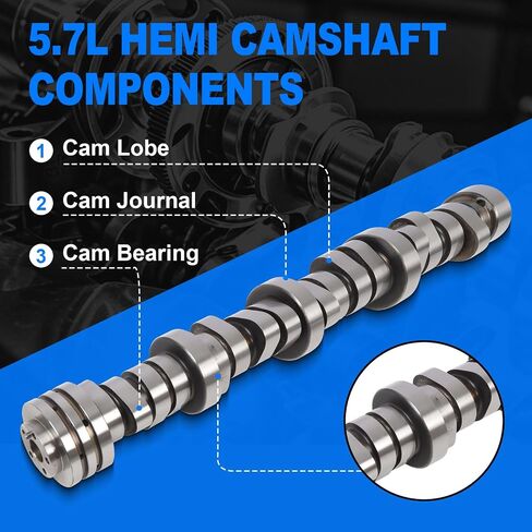 NON MDS Lifter and Camshaft Kit w/Head Gaskets & Bolts Compatible with 2009-2016 Dodge Ram 1500 Durango 5.7L Hemi V8 53022263AF 53021720AB in Saudi Arabia