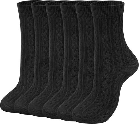 4-6 أزواج جوارب دافئة من الصوف ميرينو للنساء ، والمشي لمسافات طويلة الجوارب الحذاء الحرارية المريحة لفريق الشتاء وعيد الميلاد in Kuwait