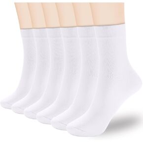 Corlap Women's Thin Above Ankle Socks - 6Pairs Cotton Casual Bootie Dress Crew Socks-Gift Box in Kuwait