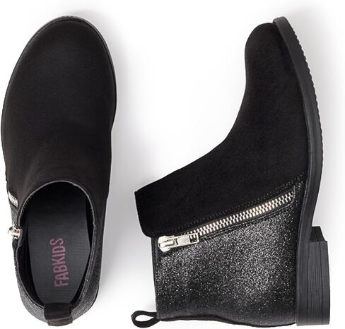 FabKids Girls Ankle Boots Short Booties Side Zipper Riding Boot Low Heels Dress Boot Shoes for Kids in Kuwait