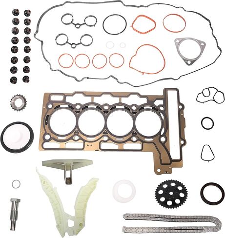 MLS Engine Head Gasket Set with Bolts Fit for Mini Cooper R56 Hatchback 2007-2008, Fit for Mini Cooper R55 R56 2009-2012, for 1.6L L4 DOHC Turbo N14B16C, N14B16A, OE# 9815416 ES72451 in Saudi Arabia