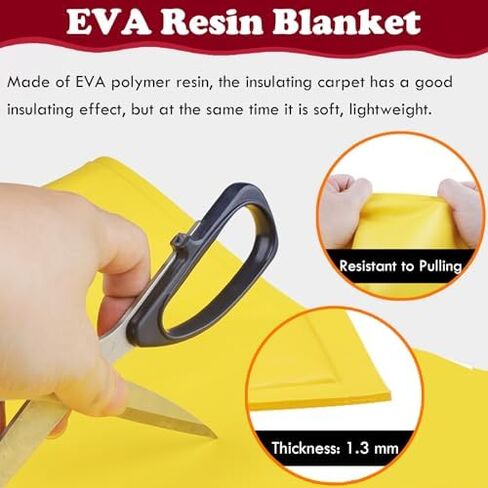 Portable High Voltage Insulated Mat - Folding Electrical Safety Blanket with 3 Clips for Live Work, 400V Insulation Resin Cover (39.4x59.1 inches) in Saudi Arabia