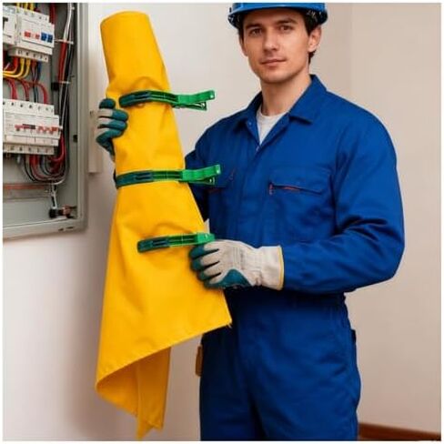مجموعة بطانية السلامة في محطة توليد الطاقة ، حماية 1 كيلو فولت ، 39.4 "× 39.4" ، تشمل مقاطع فتح 6 "لتعزيز السلامة والعزل in Kuwait