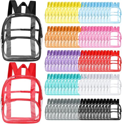 Aliceset Clear Backpack Backpack Ballk Broof Prackpress Protparent Colorful Colorful Attivities Cits for Women Men (9 Inch ، 100 pcs) in Kuwait