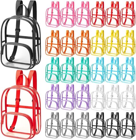 Aliceset Clear Backpack Backpack Ballk Broof Prackpress Protparent Colorful Colorful Attivities Cits for Women Men (9 Inch ، 100 pcs) in Kuwait