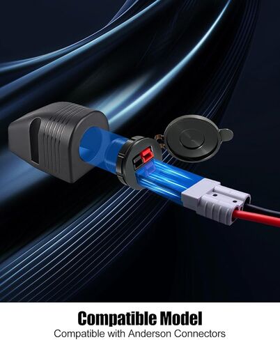 موصلات سلك Connect Quick Connect متوافقة مع موصلات Anderson ، غطاء مقاوم للماء Double Mount Mount in Kuwait