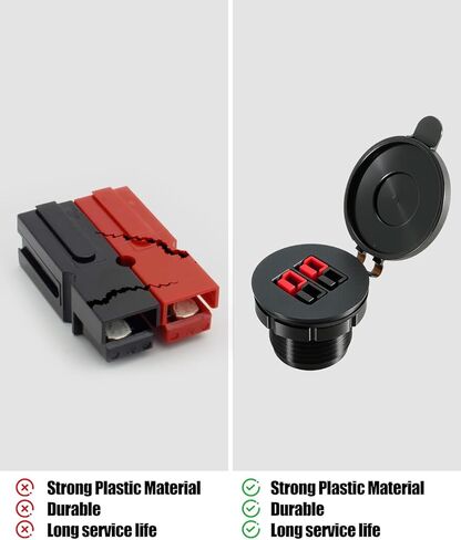 موصلات سلك Connect Quick Connect متوافقة مع موصلات Anderson ، غطاء مقاوم للماء Double Mount Mount in Kuwait