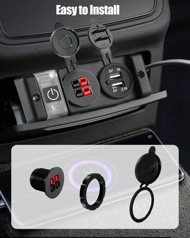 موصلات سلك Connect Quick Connect متوافقة مع موصلات Anderson ، غطاء مقاوم للماء Double Mount Mount in Kuwait