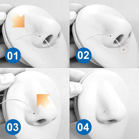 4 Pcs Piercing Taper,Flat Back Earring Insertion Tool Piercing Taper Insertion Tool 14g 16g 18g 20g Curved Earring Threader Tool Suitable for Ears/Nose/Navel/Lips/Eyebrows in Saudi Arabia