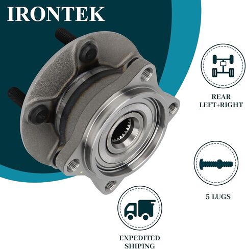 IRONTEK 512291x2 محور العجلة الخلفية ومجموعة المحمل (5 العروات مع oABS AWD) مناسب 2004-2008 لميتسوبيشي إنديفور، 2010-2011 لميتسوبيشي إنديفور قطعتين in Kuwait