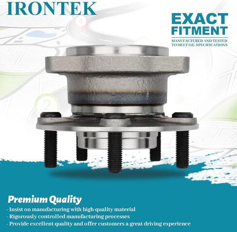 IRONTEK 512291x2 محور العجلة الخلفية ومجموعة المحمل (5 العروات مع oABS AWD) مناسب 2004-2008 لميتسوبيشي إنديفور، 2010-2011 لميتسوبيشي إنديفور قطعتين in Kuwait