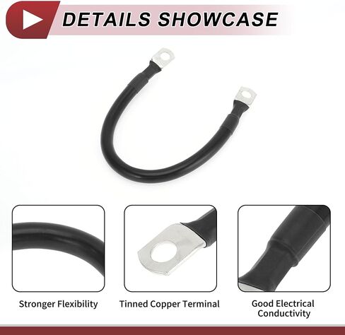 1 Pc Battery Inverter Cable Battery Cable 5/16" Lug 1/0 AWG Gauge 4FT Red Tinned Copper in Saudi Arabia