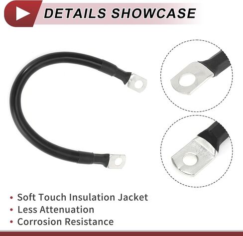 1 Pc Battery Inverter Cable Battery Cable 5/16" Lug 1/0 AWG Gauge 4FT Red Tinned Copper in Saudi Arabia