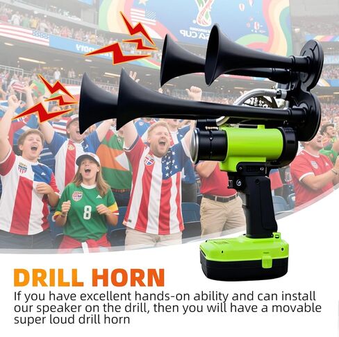 Train Horn Kit - 4 Trumpet Metal Air Horns replacement Dill horn 12V 150dB Ultra Loud with Compressor is suitable for pickup/motorhome/SUV/truck/boats and other cars(4 speakers with button) in Saudi Arabia