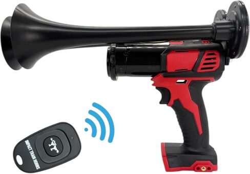 Impact Train Horn – Remote-Controlled, 130dB, Cordless Drill Air Horn with Dual Metal Trumpets, Portable Air Horn in Saudi Arabia