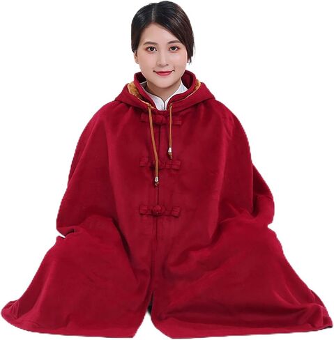 Monk Robe Meditation Cloak,Zen Robe Unisex Cloak Double-Layer Plush Winter Thickened Plush Buddhist Supplies in Saudi Arabia
