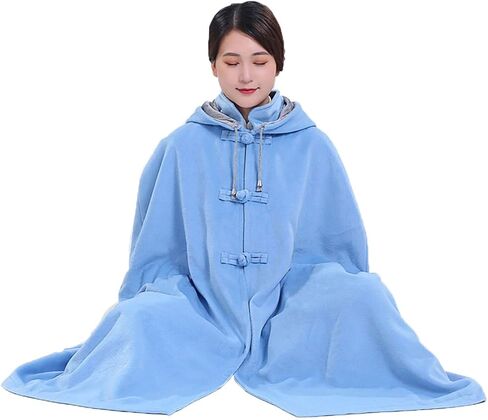 Monk Robe Meditation Cloak,Monk Robe Unisex Cloak Double Layer Plush Winter Thickened Plush Buddhist Supplies Good in Saudi Arabia