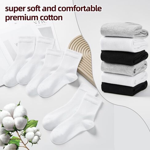 Corlap Women's Thin Above Ankle Socks - 6Pairs Cotton Casual Bootie Dress Crew Socks-Gift Box in Kuwait