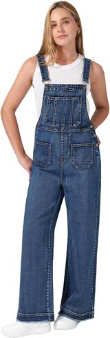 roswear Women’s Denim Overalls Loose Fit Stretchy Baggy Overall Bib Wide Leg Casual Jean Jumpsuits in Saudi Arabia