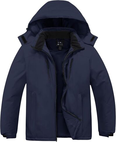 Skieer Men Plus Size Size Ski Ski Jacket Big & Tall Dark Winter With With Hood in Kuwait