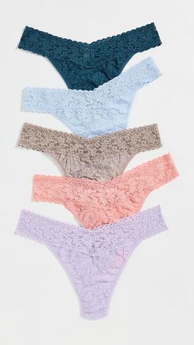 hanky panky Women's Original Rise Thong 5 Pack, Multi, One Size in Saudi Arabia