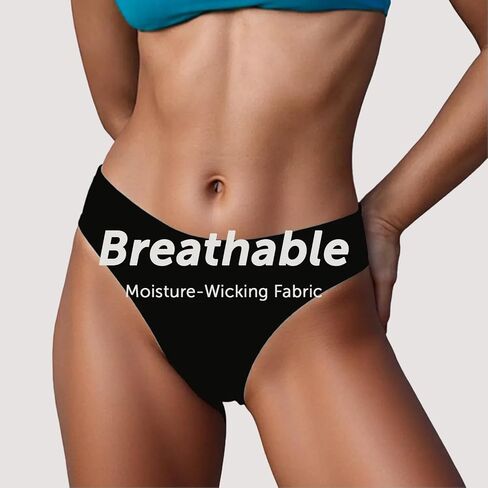 مجموعة ملابس داخلية Hanes Premier ، 6 عبوات ، Thongs No-Show No-Show للنساء ، سراويل داخلية رطوبة الرطوبة in Saudi Arabia