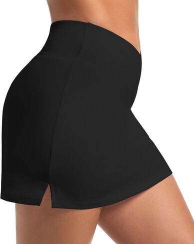 Womens Mini Skorts Mid-Waisted Side Split Skirts A Line Tennis Skirts with Shorts Underneath Casual Y2k Summer in Saudi Arabia