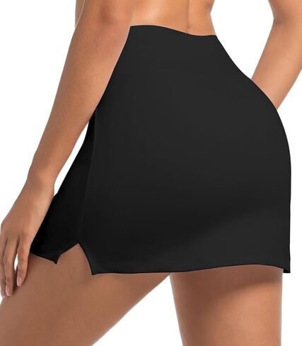 Womens Mini Skorts Mid-Waisted Side Split Skirts A Line Tennis Skirts with Shorts Underneath Casual Y2k Summer in Saudi Arabia