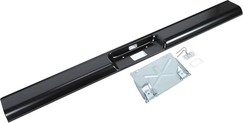 KUAFU Rear Bumper Roll Pan Compatible with 1973-1987 Chevy Chevrolet C/K 10 20 30 Pickup w/License Plate LED Light Fit Fleetside/Styleside Bed Steel Electrophoresis Not fit Stepside in Saudi Arabia
