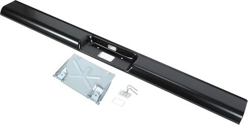 KUAFU Rear Bumper Roll Pan Compatible with 1973-1987 Chevy Chevrolet C/K 10 20 30 Pickup w/License Plate LED Light Fit Fleetside/Styleside Bed Steel Electrophoresis Not fit Stepside in Saudi Arabia
